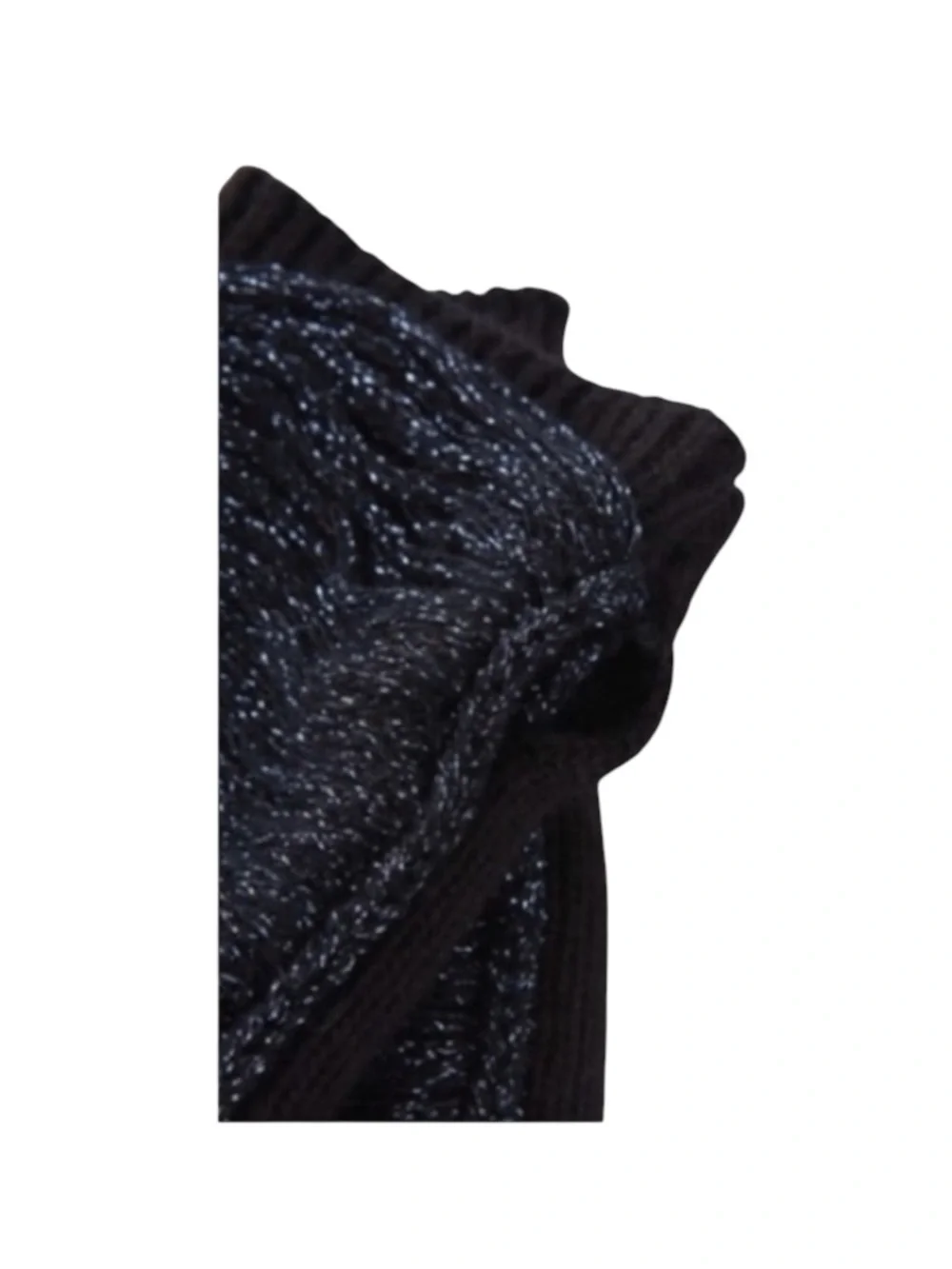Rare: new Pencey ✵ Fringe Fingerless Gloves ✵ Black Metallic ✵ Edgy Chic Blingy